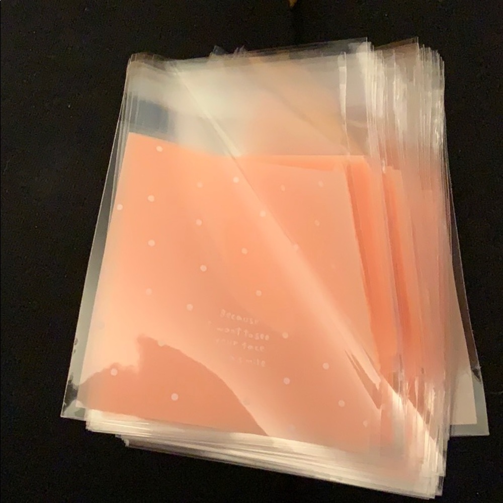Sample bags - pink and white polka-dots